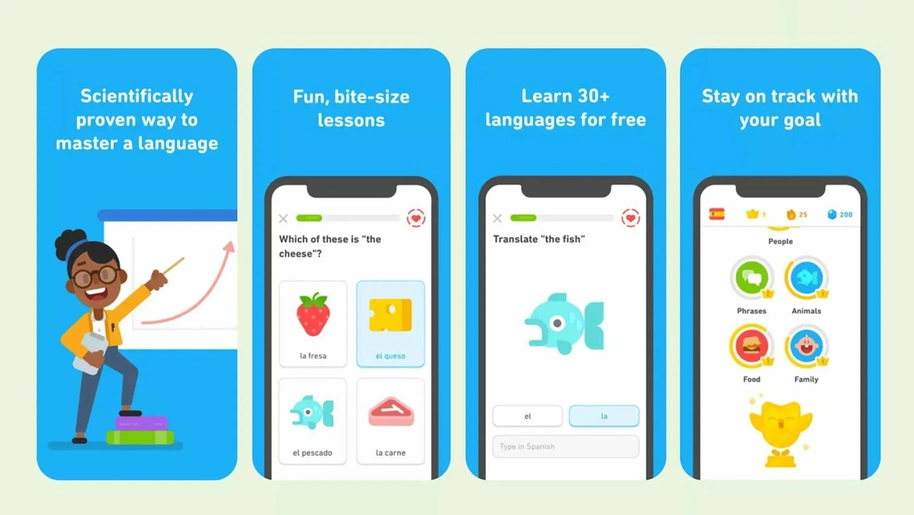Screenshot of language selection screen