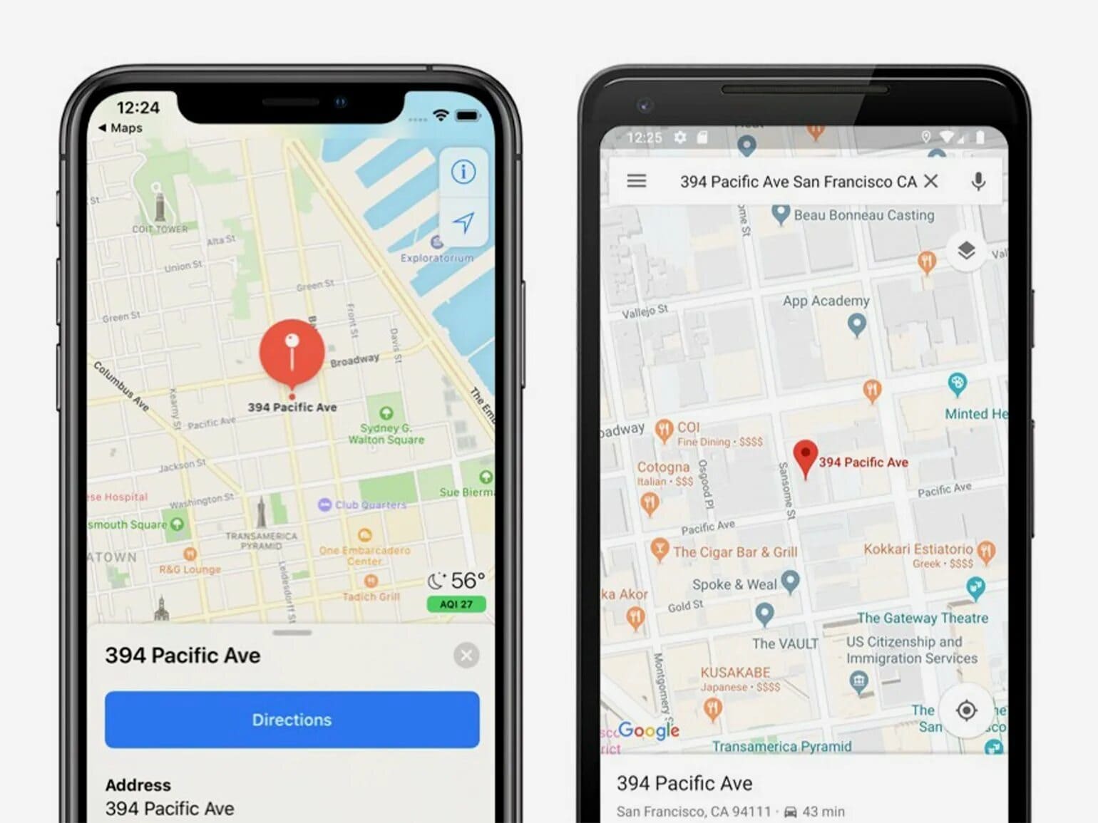 Exploring nearby restaurants on the map