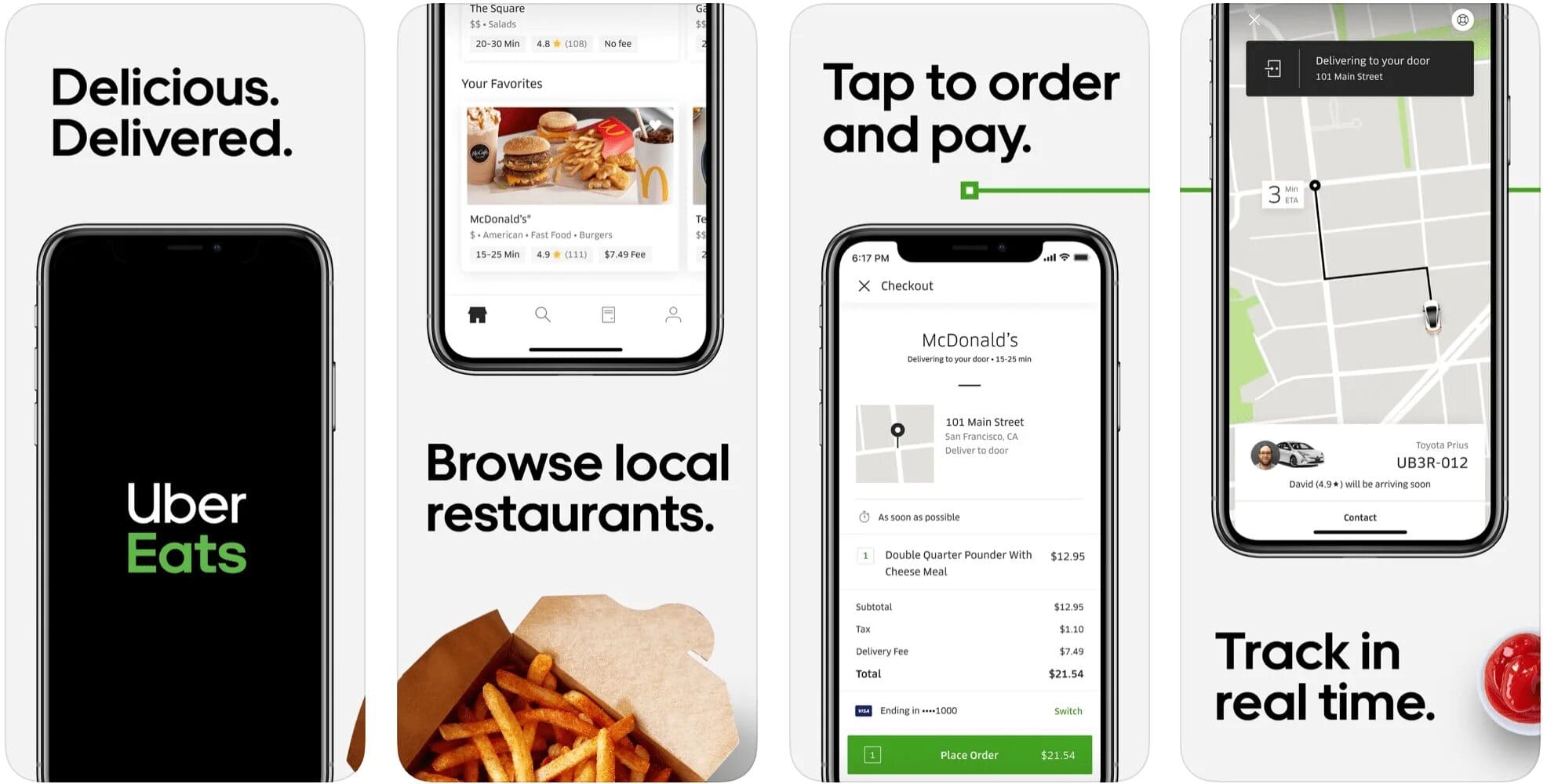 Multiple ride options and price estimates